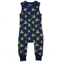 Piccalilly Green Frog Dungarees